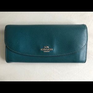 Teal coach wallet